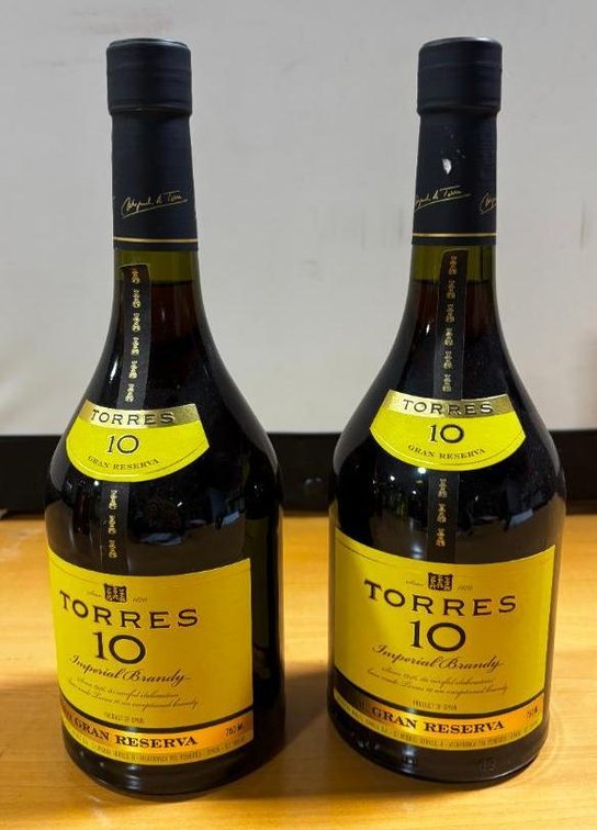 (2) Bottles - Torres 10 Imperial Brandy, 750ml