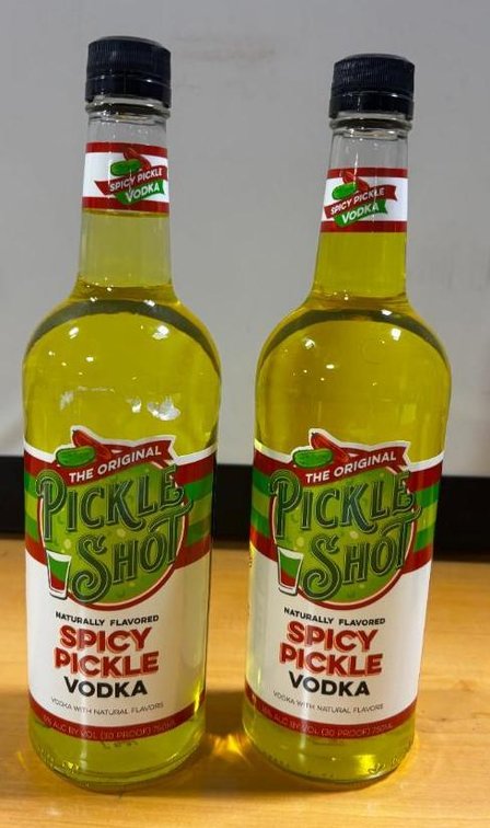(2) Bottles - Pickle Shot, Spicy Pickle Vodka, 750ml