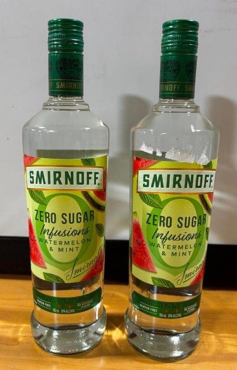 (2) Bottles, Smirnoff Zero Sugar Infusions Watermelon & Mint Vodka, 750ml