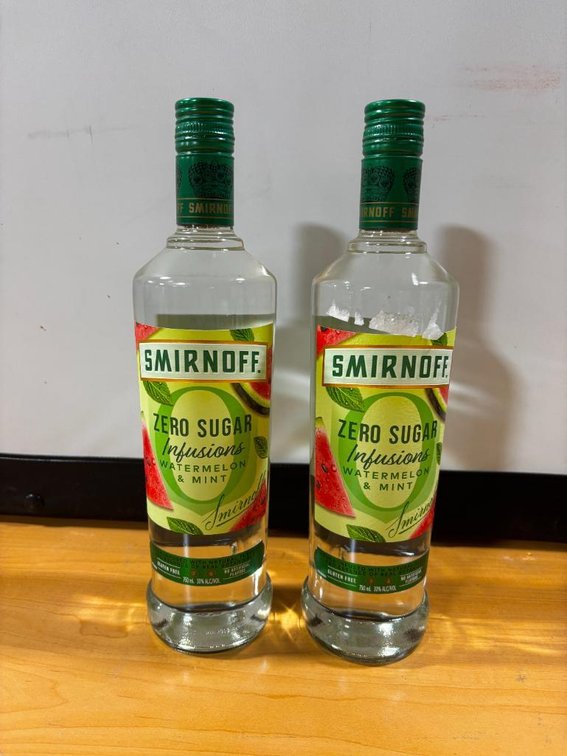 (2) Bottles, Smirnoff Zero Sugar Infusions Watermelon & Mint Vodka, 750ml