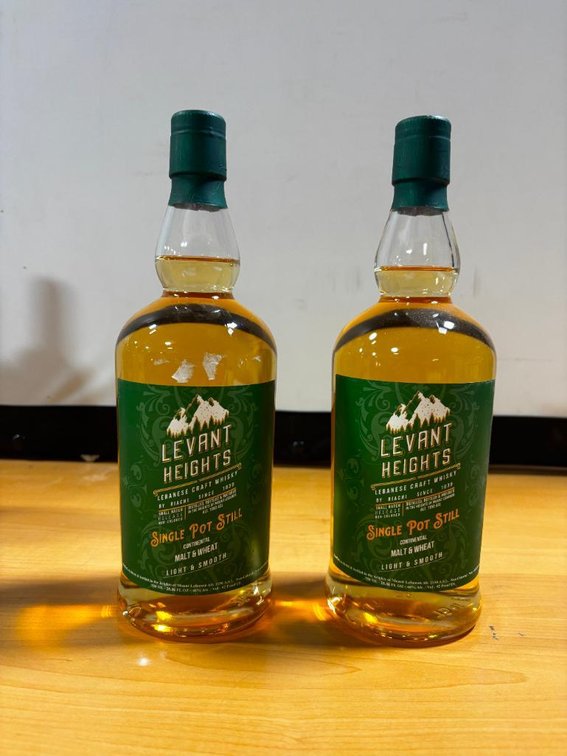(2) Bottles, Levant Heights Lebanese Craft Whisky, Single Pot Still Malt & Wheat, 750ml