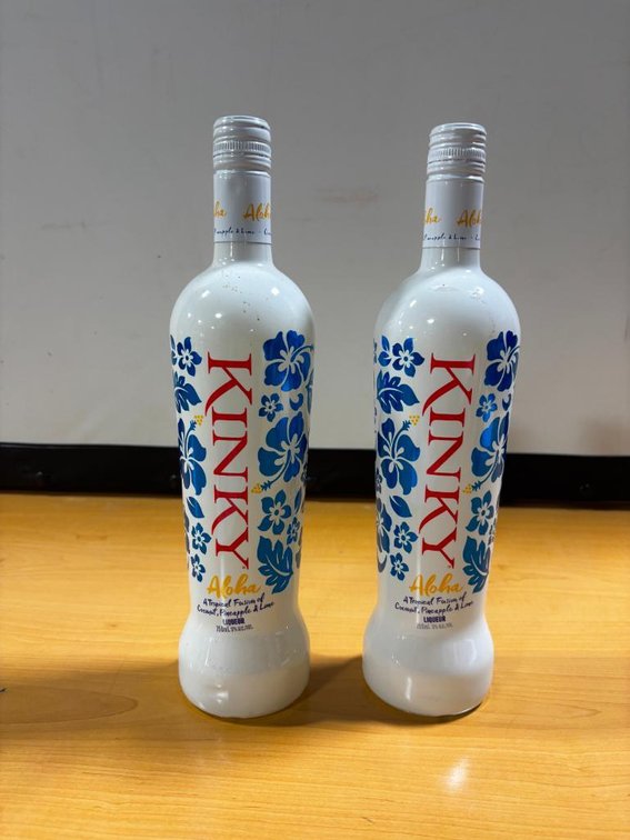 (2) Bottles, Kinky Aloha Coconut/Pineapple/Lime Liqueur 750ml