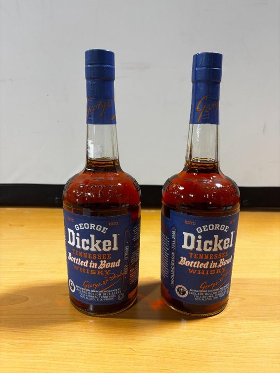 (2) Bottles, George Dickel Tennessee Whisky, Bottled in Bond, 750ml