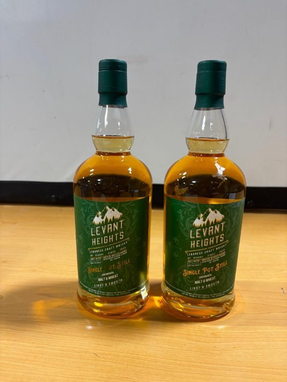 (2) Bottles, Levant Heights Lebanese Craft Whisky, Single Pot Still Malt & Wheat, 750ml