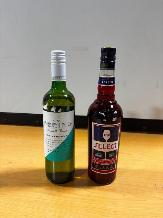 (2) Bottles, A.G. Perino Dry Mermouth, Pilla Select Liqueur, 750ml