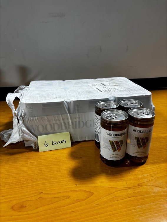 Six 4-Packs, 28 Bottles, Woodbridge Charonnay Wine