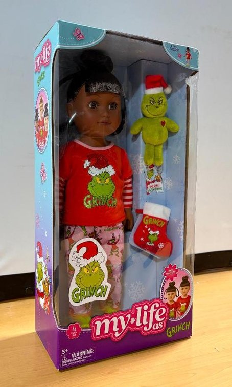 NIB Grinch My Life as Grinch, 18in Sleepover Doll, Poseable