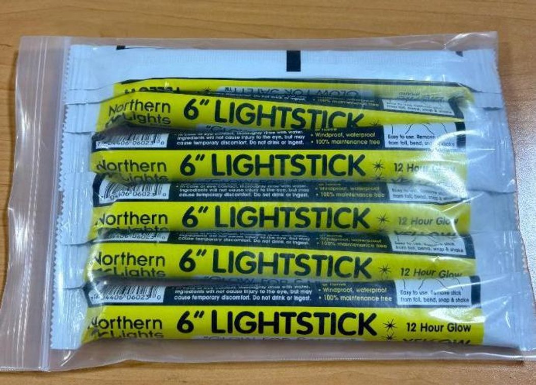 Pack of 5 New, Northern Lights 6in Light Stick, 12hr Glow