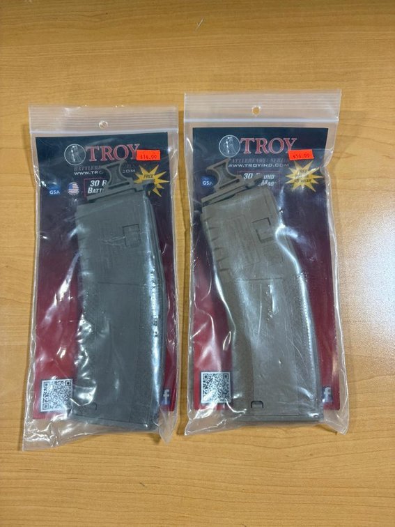 Lot of 2, new Troy 30 Round  Magazines