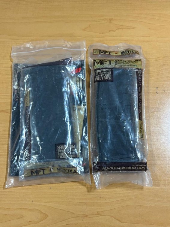 Two, New, MFT SCPM556 Standard Capacity Poly Magazines, AR15/M4