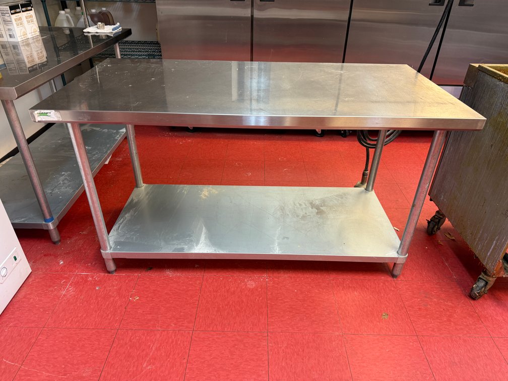 Regency Stainless Steel Prep Table w/ Lower Shelf, 60in x 30in x 33in H