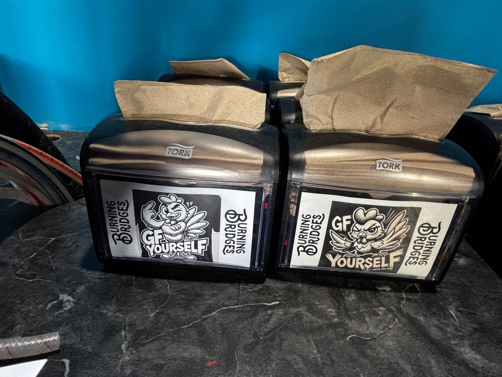 Group of Six, Tork Napkin Dispensers