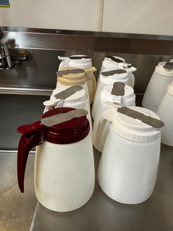 Lot of 8, NSF Dispenser Jugs, Medium Size