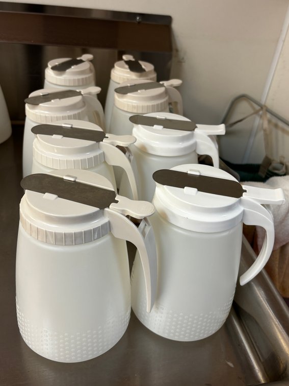 Lot of 8, NSF Dispenser Jugs, Medium Size