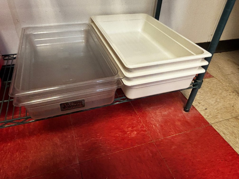 Lot of 4, Cambro Full-Size Food Containers, No Lids, All for One Bid