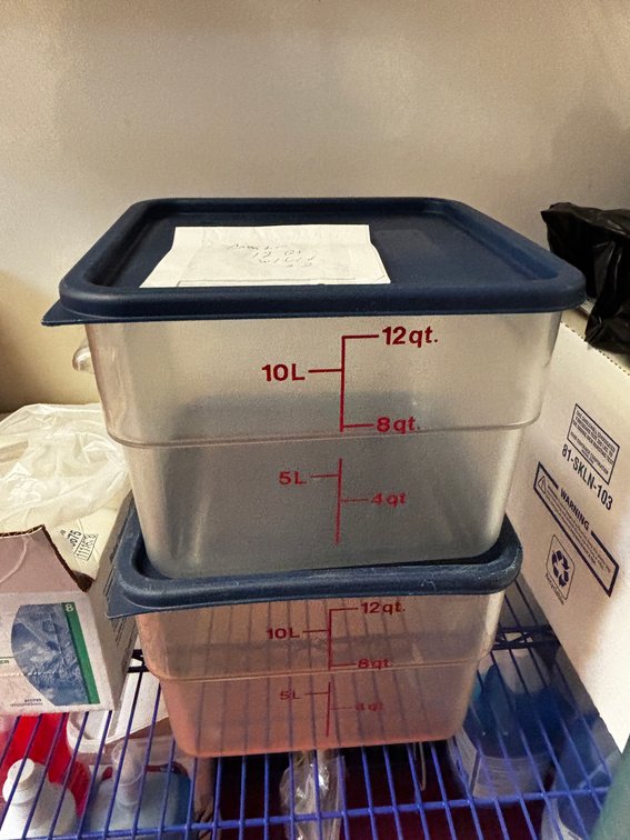 Lot of 2, 12 Quart Cambro Food Containers w/ Lids, Sold 2 x High Bid