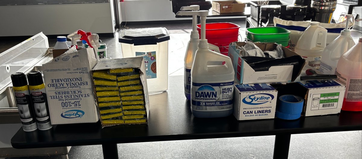 Group of New and Used Cleaning Supplies and Cleaners, See Images for Detail