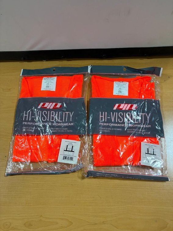 2, New, PIP Hi-Visibility Class 2 Safety Vest, Size Med.
