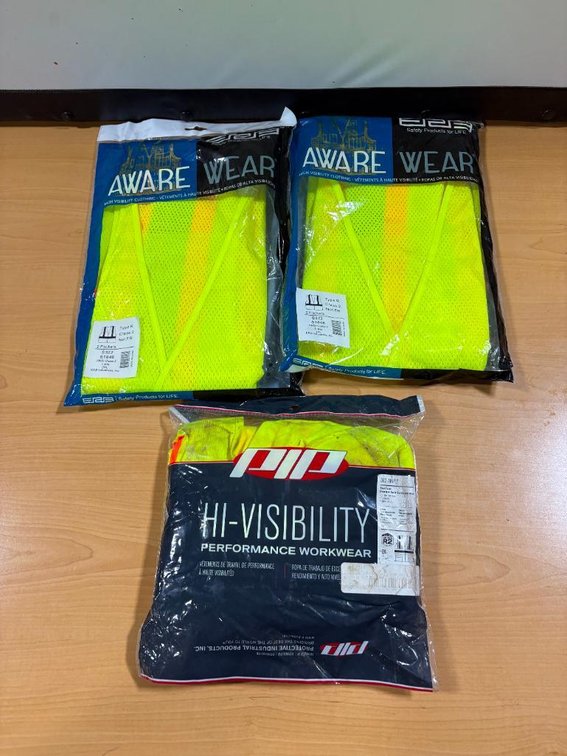 3, New, PIP Hi-Visibility Class 2 Safety Vests, Size 2XL, Class 2 