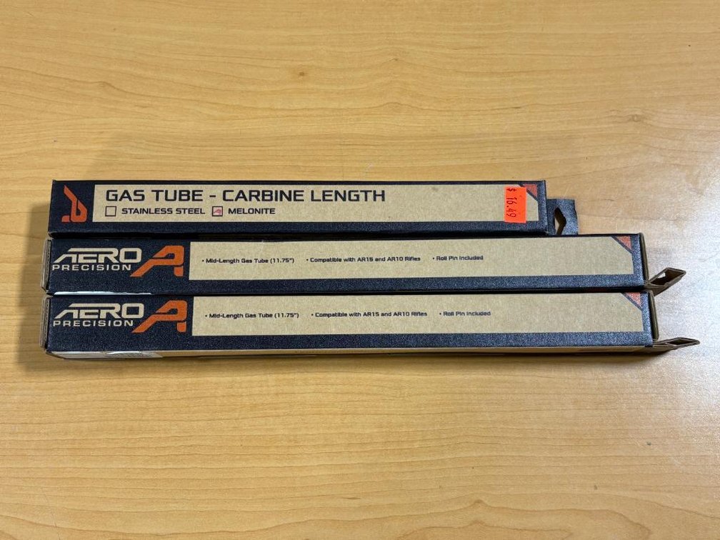 Lot of 3, New, Aero Precision Melonite Mid-Length Gas Tube, 11.75in, AR15/AR10, Carbon Length
