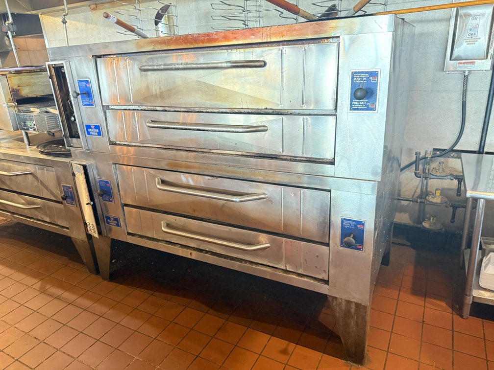 Baker's Pride Natural Gas Double Deck Pizza Oven, Stone - Purchased New in 2018, Clean, Buyer to Remove, 72in