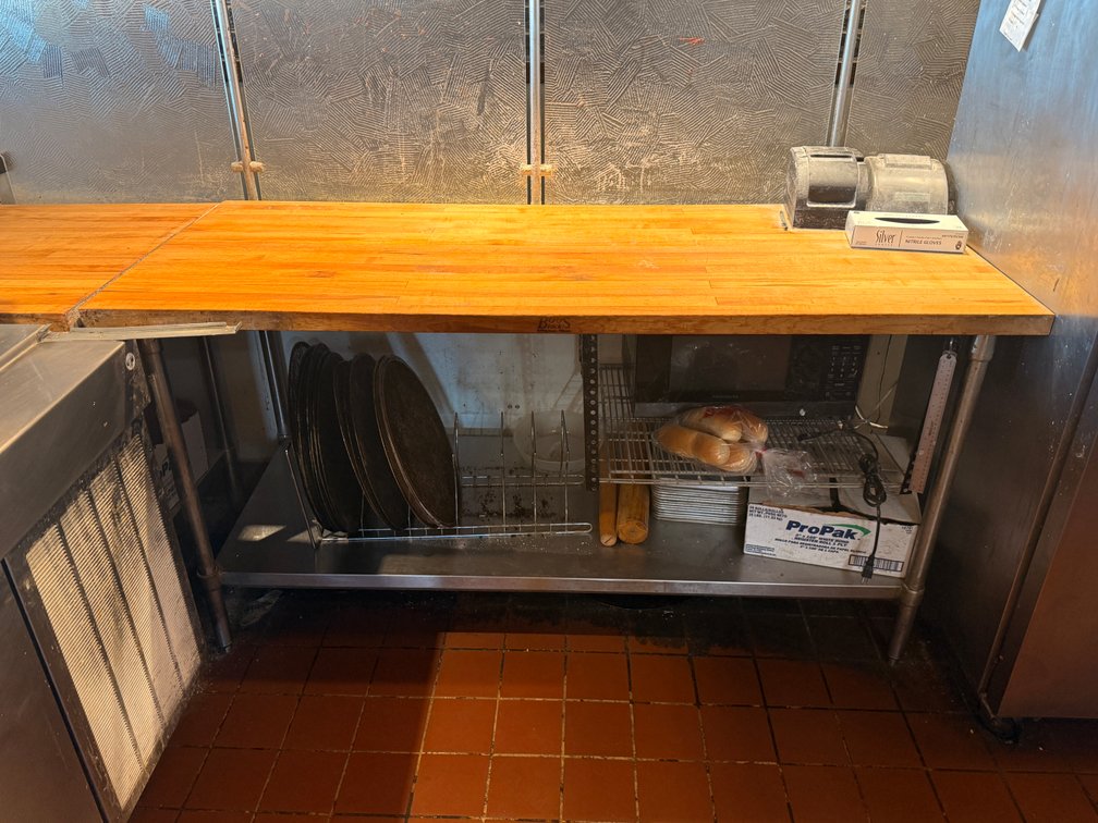 John Boos, Boos Block, Butcher Block Top Prep Table w/ Extra Side Table Top, 72in x 30in x 38in H