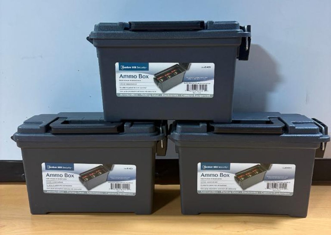 Lot of 3, New, Bunker Hill Ammo Boxes, Item 61451