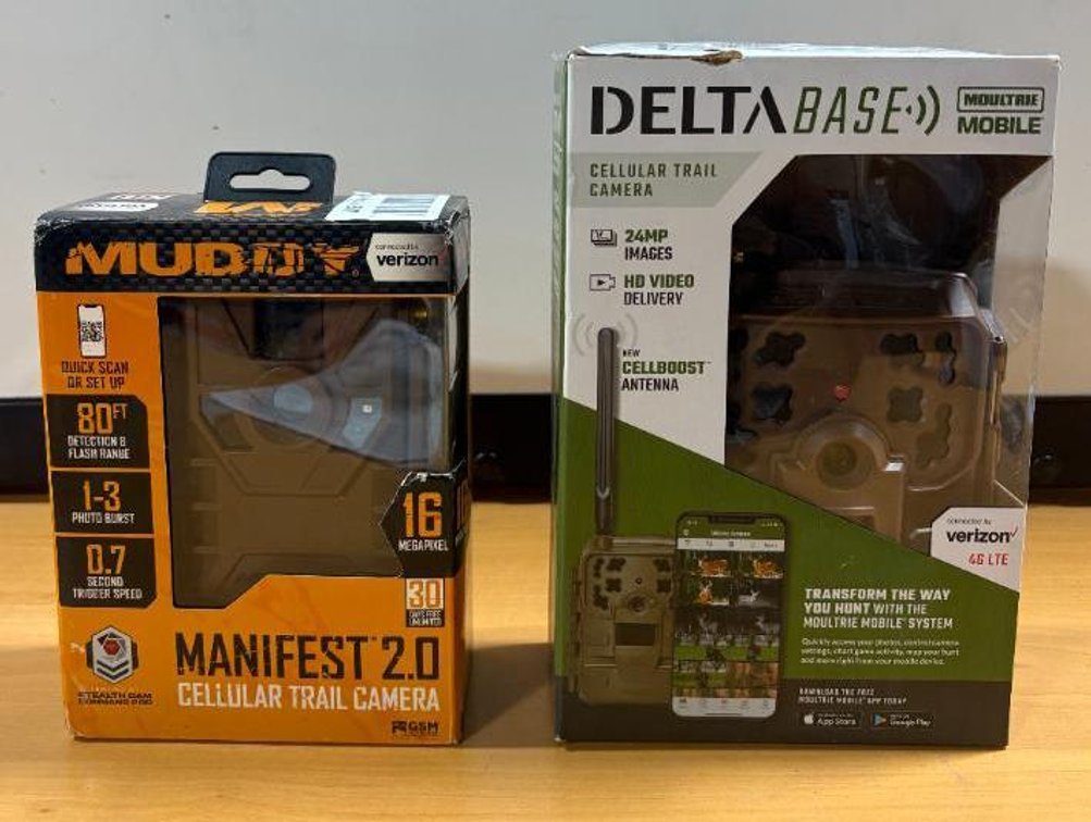 Lot of 2, New, Trail Cameras, Muddy (Verizon), Delta Base (Verizon)