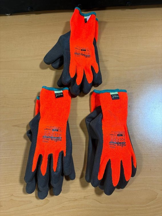 Three New Pair, Power Grab Towa Thermo Micro-Finish Gloves 7/S
