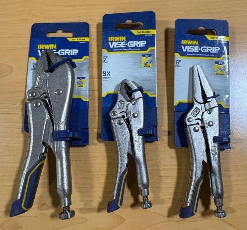 Lot of 3, NEW, Irwin Vice-Grips, Brand New, 3 Styles