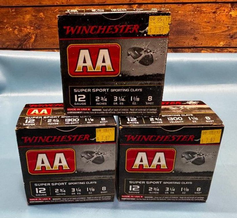 (3) Winchester 12 Gauge AA Super Sport Sporting Clays