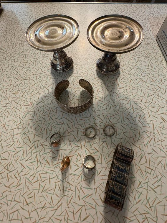 Sterling Silver Jewelry and Candleholders