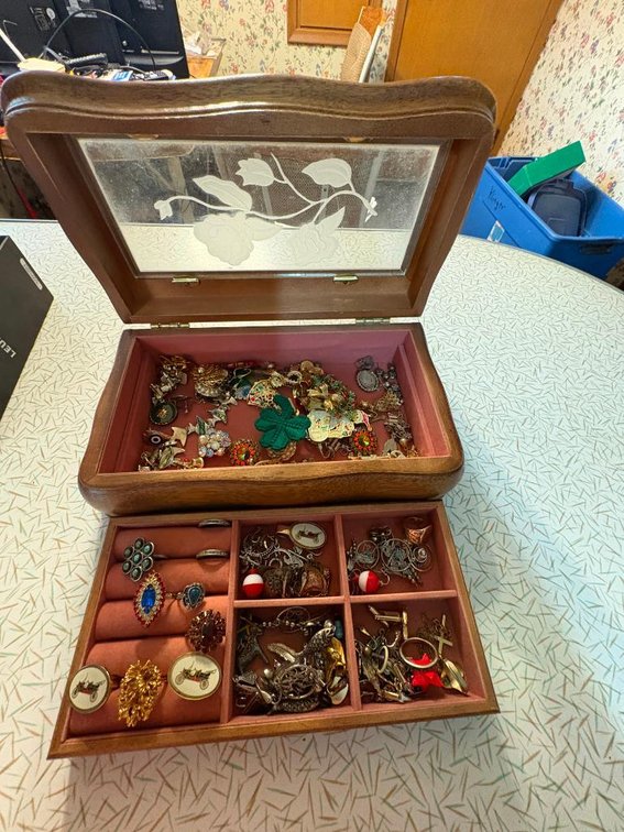 Vintage Jewelry and Jewelry Box