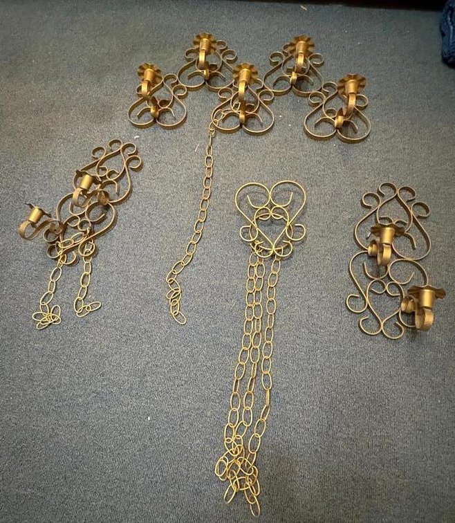 Brass Colored Wall Decor Candle Holders and Home Decoratives