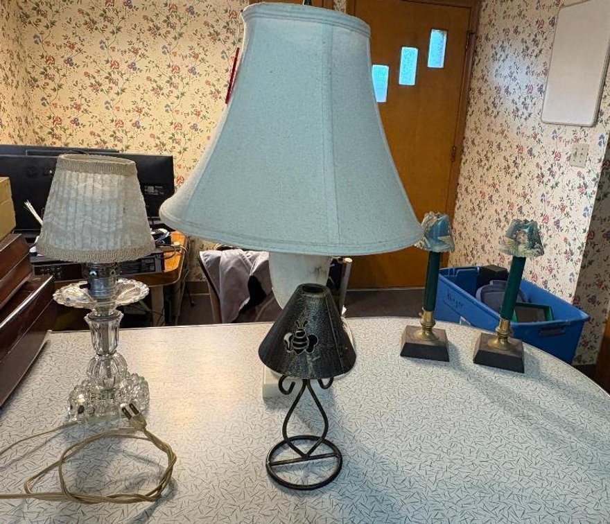 Five Vintage Table Lamps
