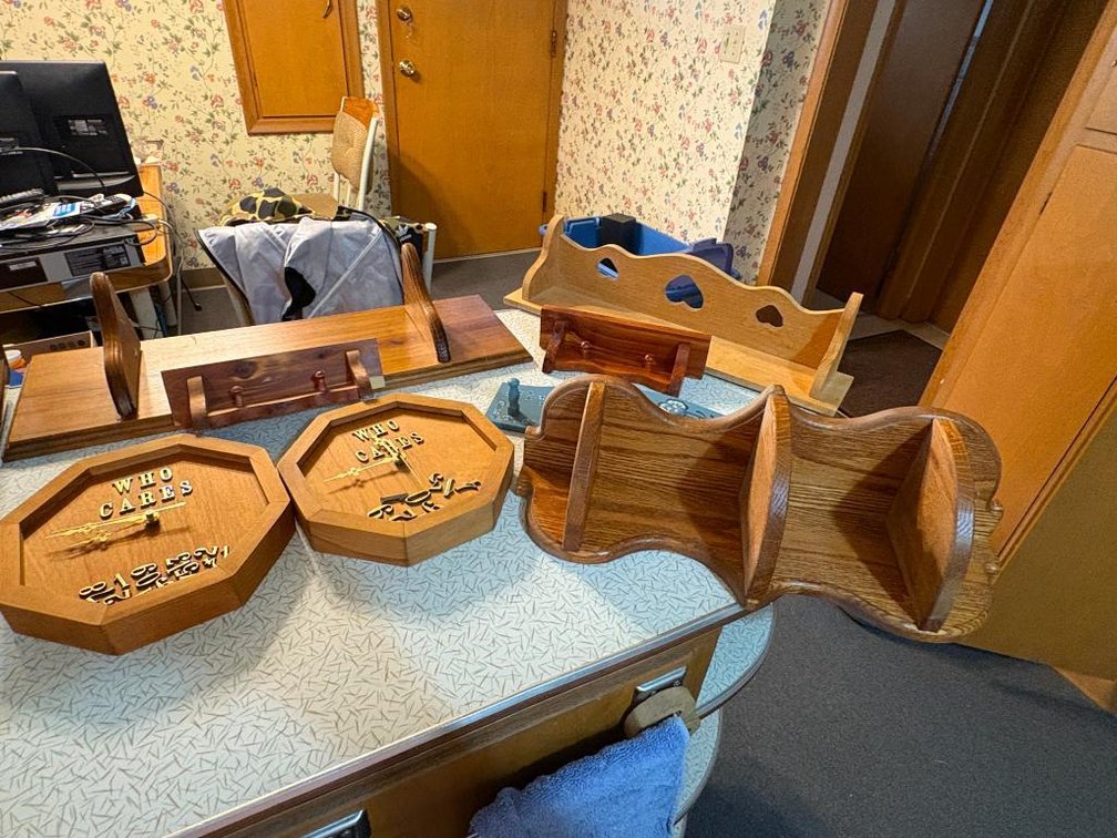 Wood Crafts, Shelves, Corner Shelf, Who Cares Clocks, See Images
