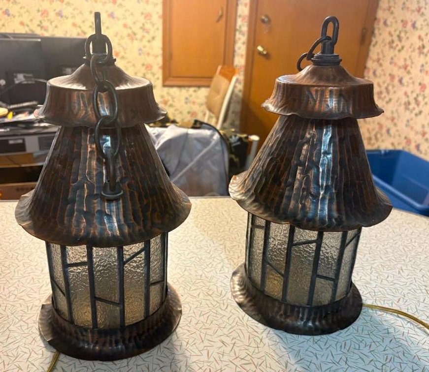 Pair of Vintage Electric Lanterns