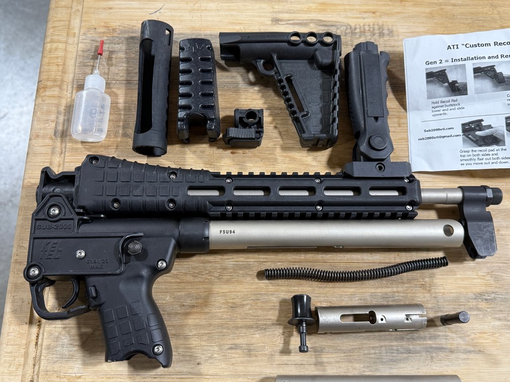 Kel-Tec SUB-2000 G19/23 Mag SN: F5U94 w/ Recoil Pad and Accessories See Images