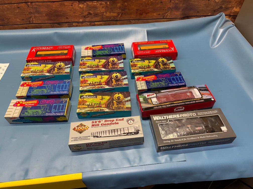 Lot of 14 Assorted HO Scale Model Trains in Original Boxes