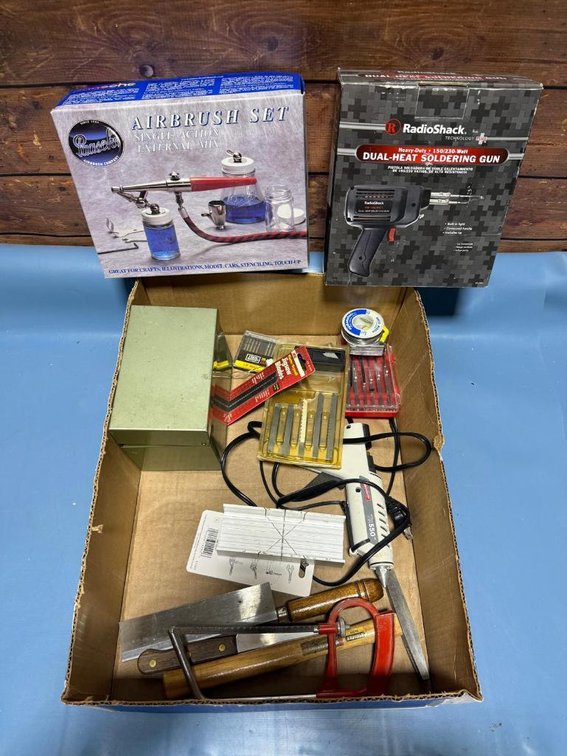Tools and Glue Gun for Model Railroad Hobby, See Images