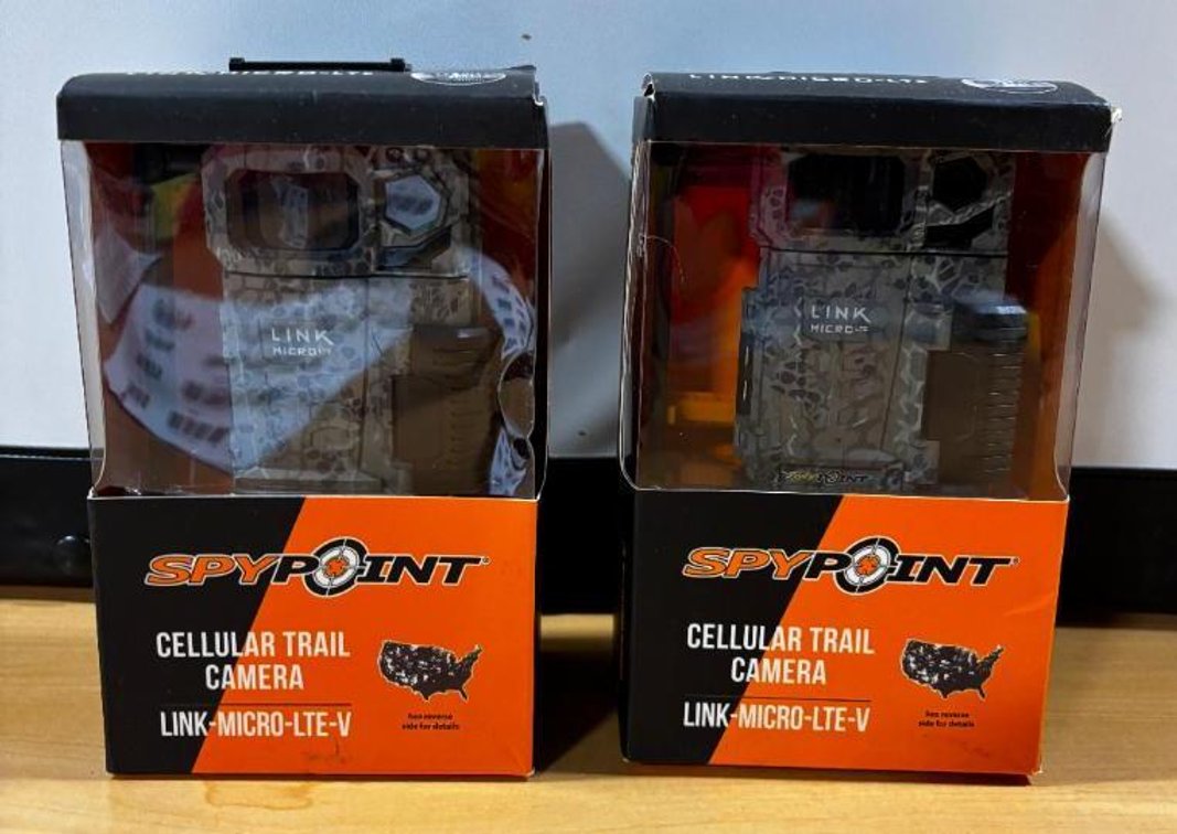 Lot of 2, SpyPoint Cellular Camera Link-Micro-LTE-V, NIB
