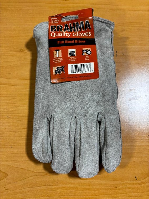 New, XXL Brahma Quality Gloves, Pile Lined Driver, WA2525A