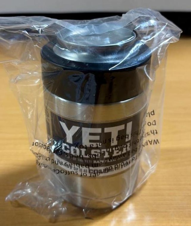 New, YETI Stainless Steel Can Colster w/ Free Hidden Can Bank