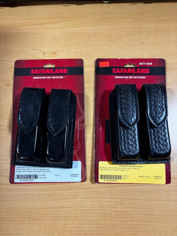 Lot of 2, New, Safariland Law Enforcement Duty Gear Magazine Holders, Beretta and Glock Magazines