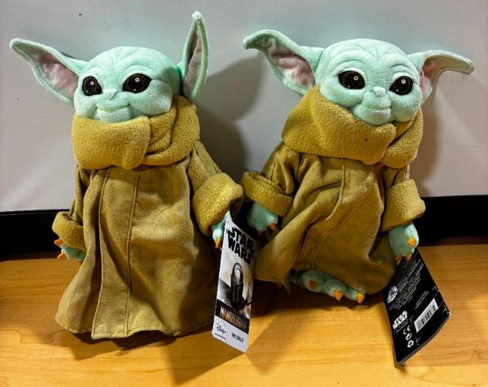 Lot of 2, New, YODA Star Wars Disney Mandalorian Plush Toys
