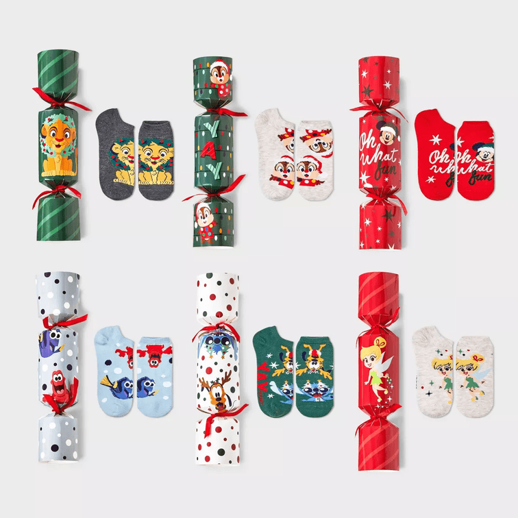 Women's Disney 100th Anniversary Surprise Crackers 6pk Low Cut Socks - Assorted Colors 4-10