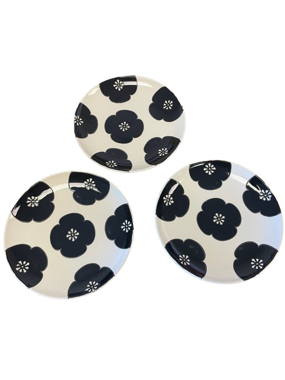 Set of 3 Kyoto Flower Appetizer Plates 