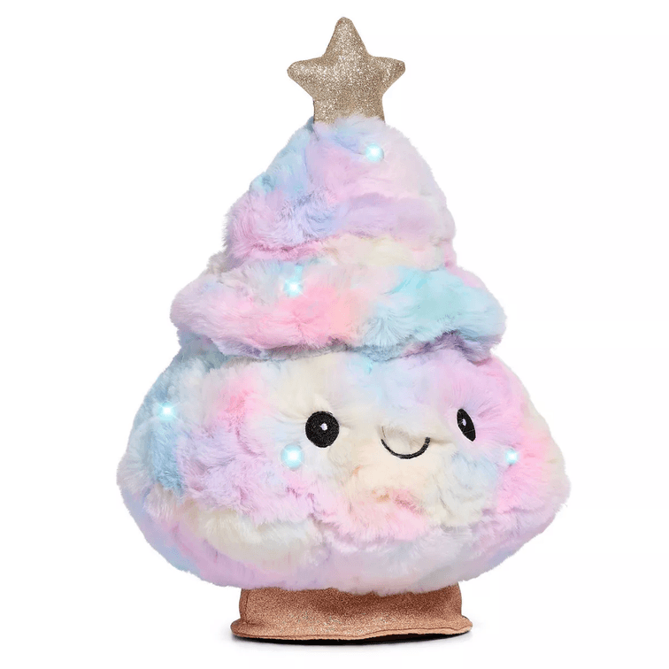 FAO Schwarz 13" LED Vintage Holiday Tree Plush with Sound