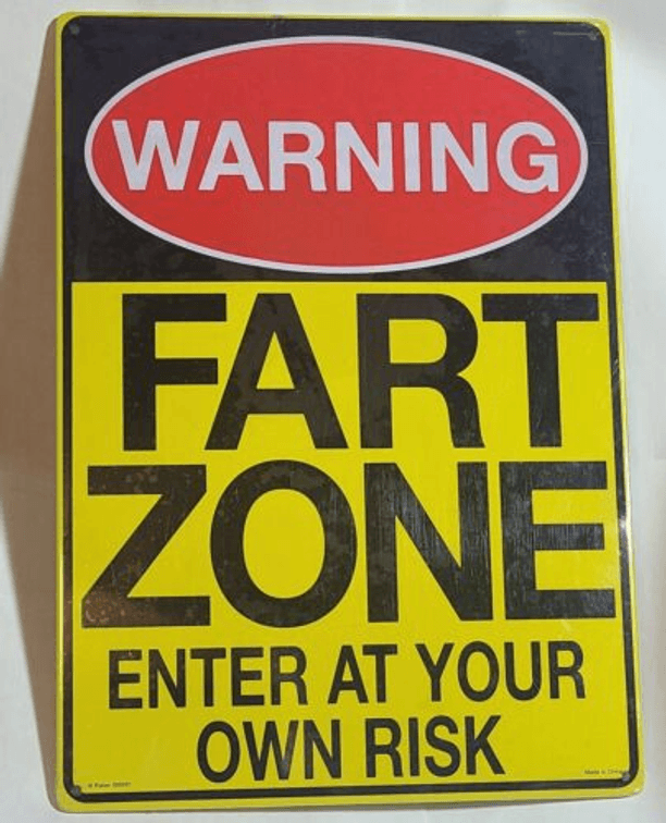 Set of 2 WARNING "FART ZONE ENTER AT YOUR OWN RISK" 8 x 11 INCH SIGN DOOR WALL DECOR