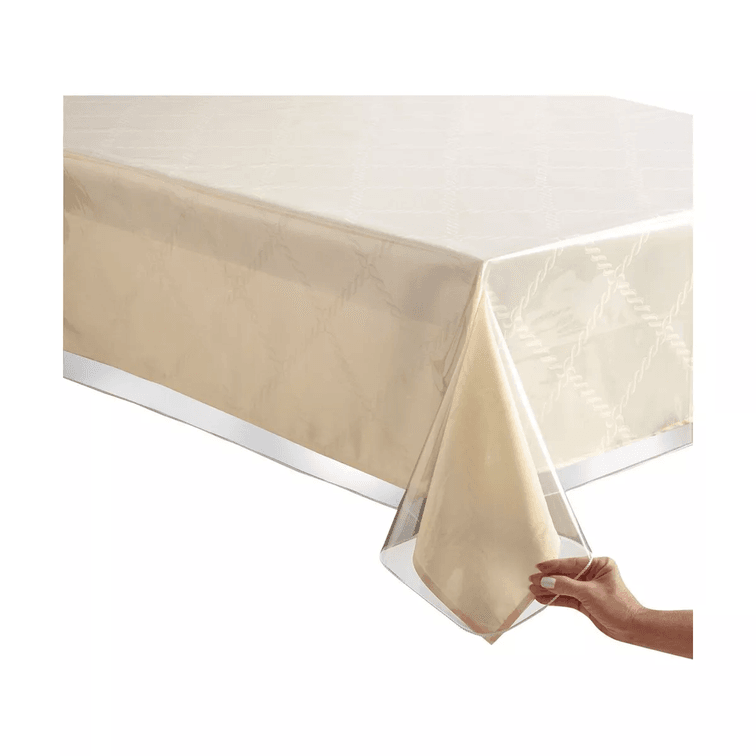 Clear Plastic Table cover, with Edge 60"x108" 